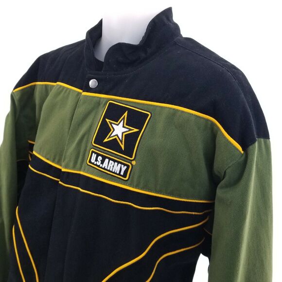 VTG US Army Recon Coat L Bomber Jacket Embroidered Patch Lined Brigade - Picture 4 of 12